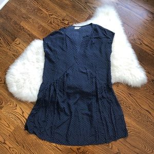 Blue silk dress shirt